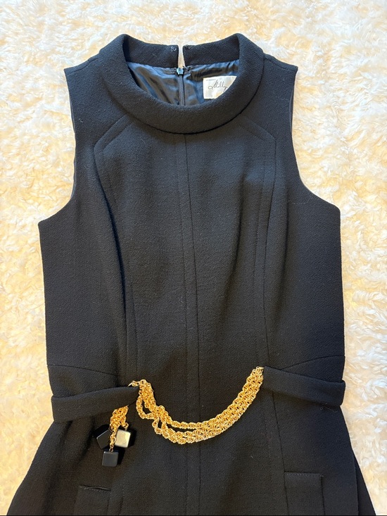 milly black and gold dress Erin Sleeveless Brocade Mini Dress in Black Multi
